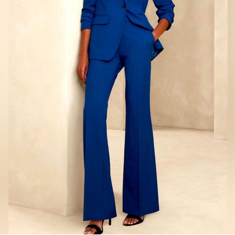 NWT Banana Republic Factory Sculpted Bootcut Pants Size 8 Tall True Tulum Blue